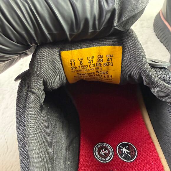 Skechers Work Squad SR Slip-Resistant Sneaker Black/Rose Gold Women’s Size 11 - Picture 10 of 10